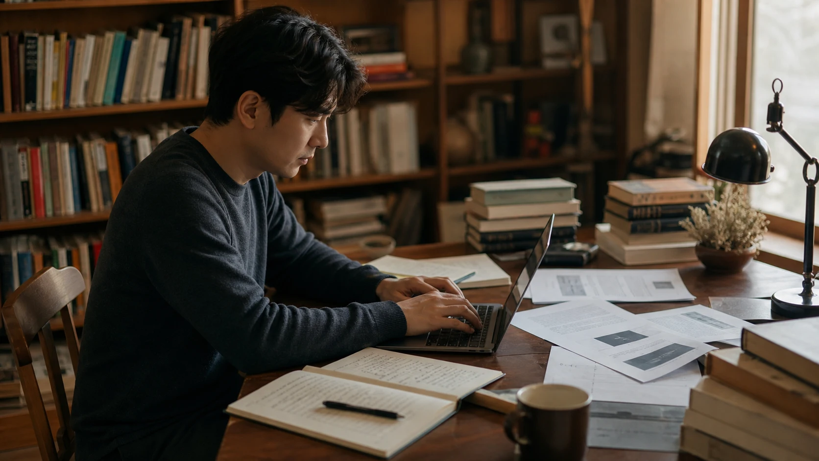 홈페이지형 블로그 사례 운영 항목을 정리하는 장면